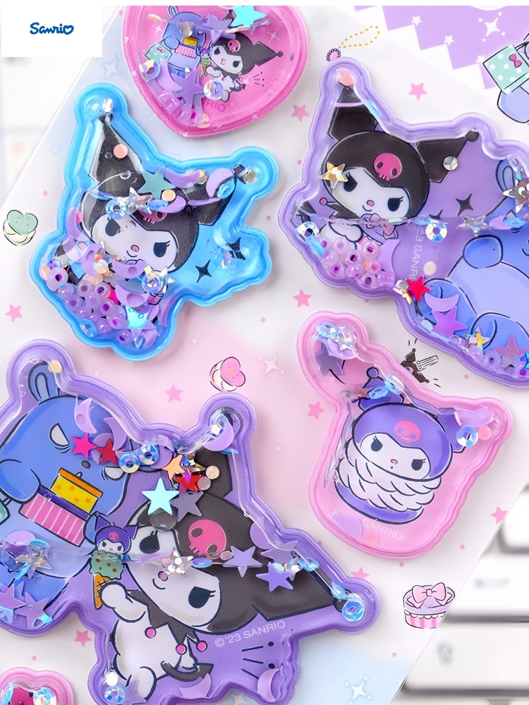 Laptop Accessories Diy - Sanrio Kuromi Sticker Crystal Quicksand Shake