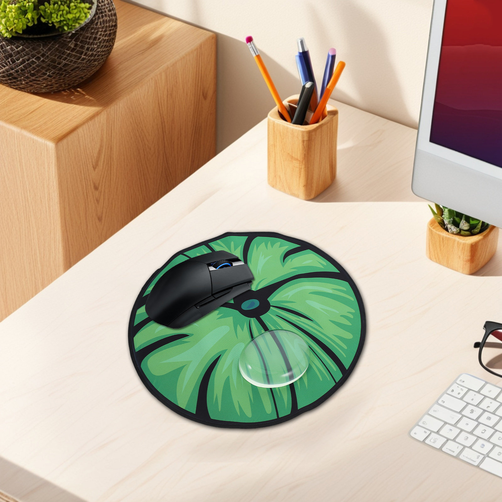 Green Leaf Computer Mouse Pad  - Laptop Accessories Officeworks 리뷰 및 가격