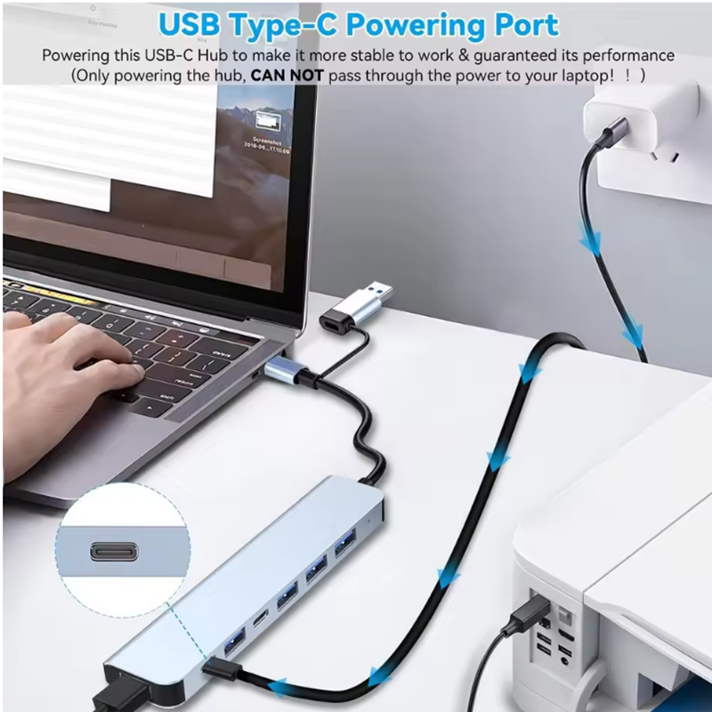 7 Ports USB A C Hub Concentrat - Laptop Accessories For Programmers 리뷰 및 가격