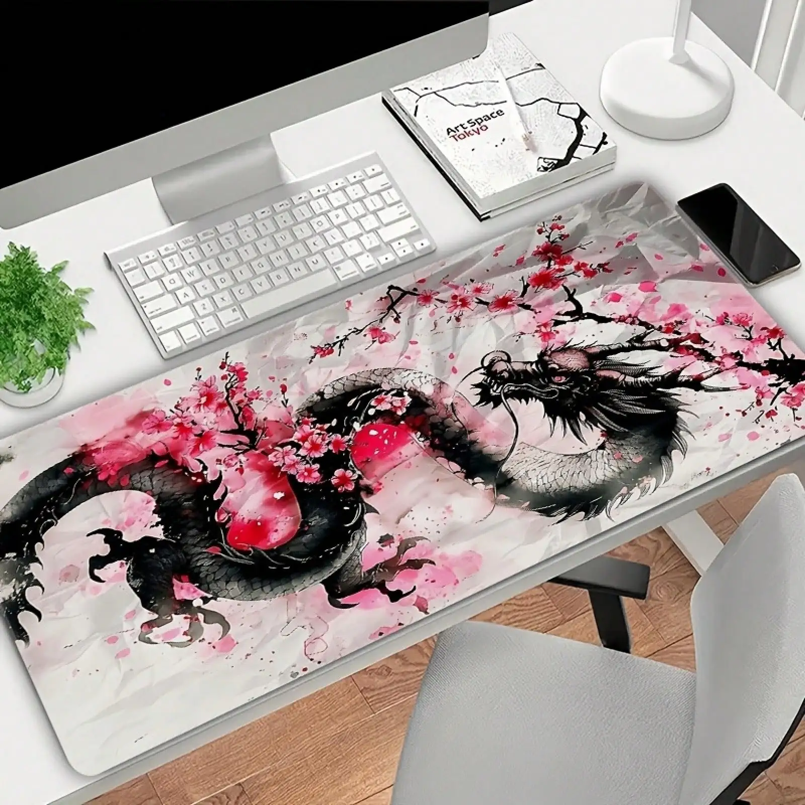 Large Pink Cherry Blossom & Dr - Laptop Accessories Pink 리뷰 및 가격