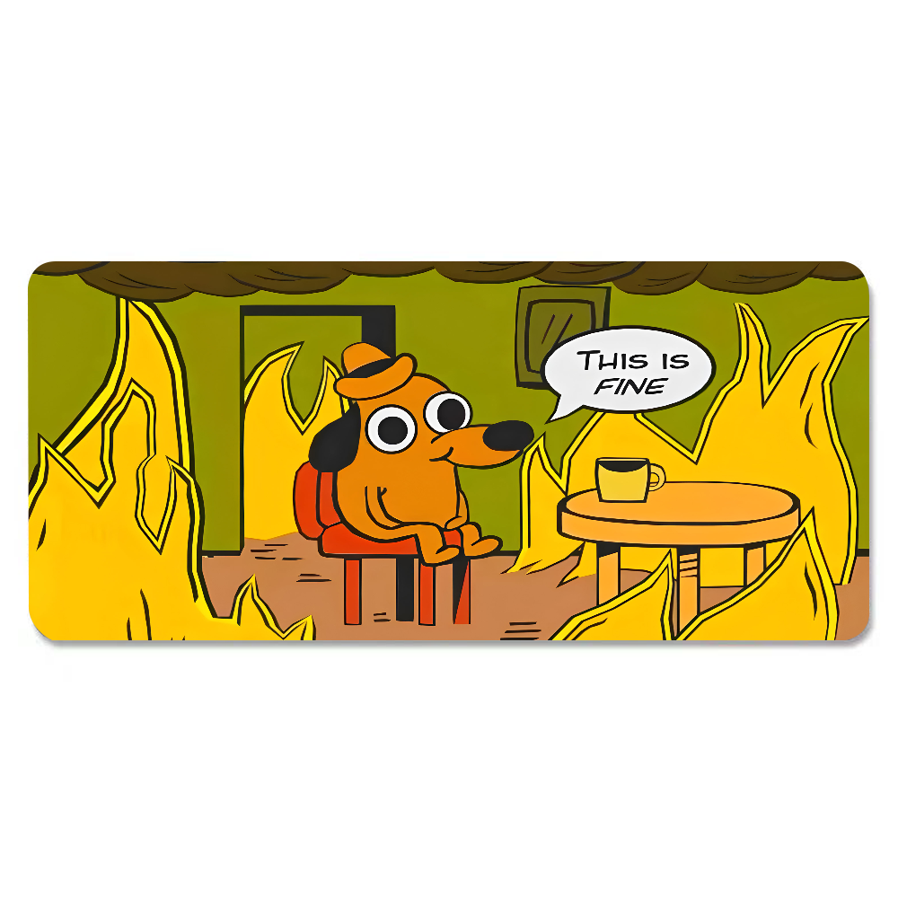 This Is Fine Dog Dachshund Mou - Laptop Accessories Toys 리뷰 및 가격