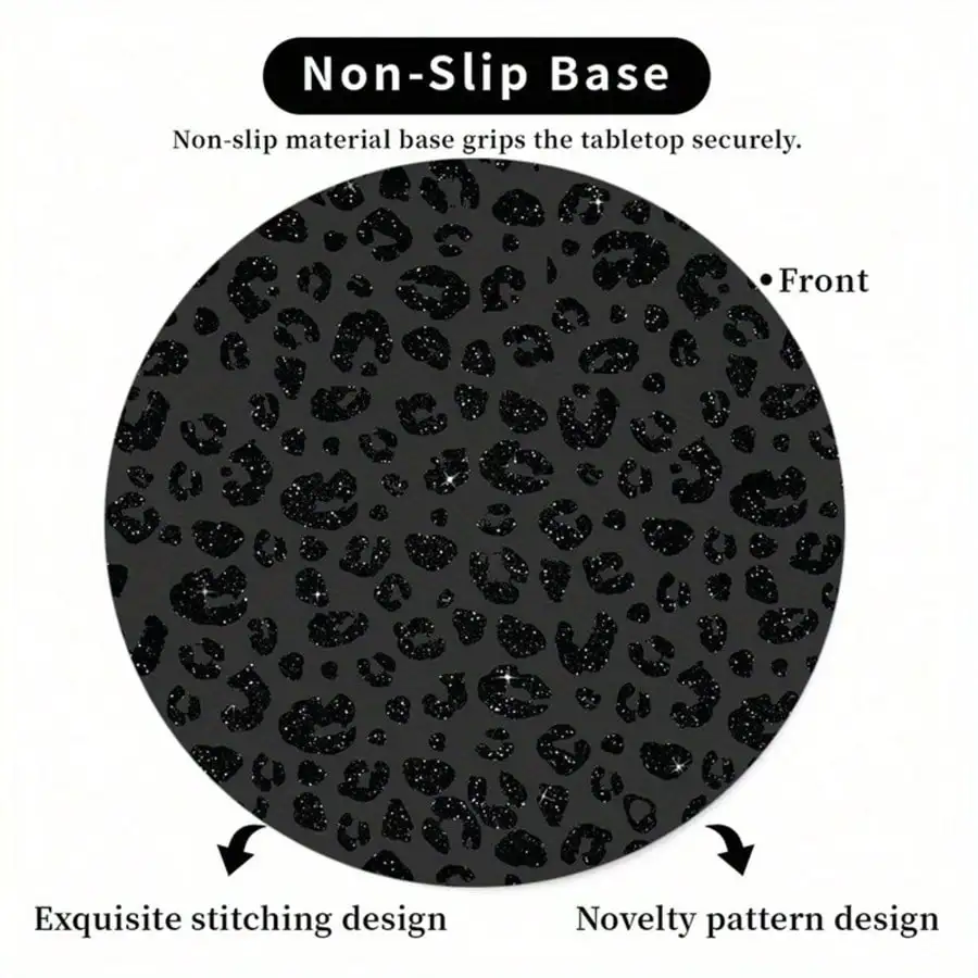 Black Leopard Print Cute Mouse - Laptop Accessories Officeworks 리뷰 및 가격