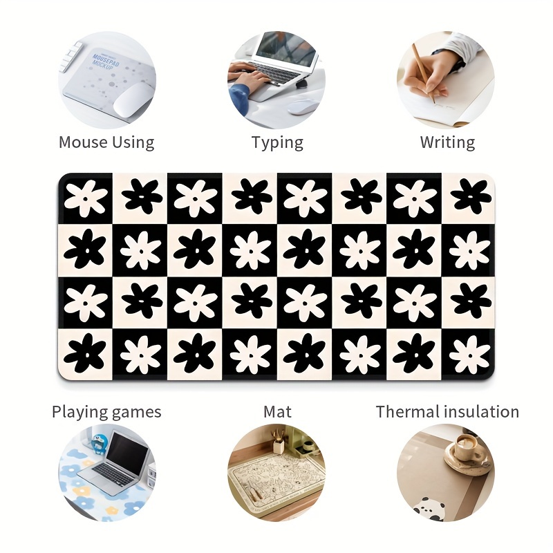 Black Petal Checkered Mouse Pa - Laptop Accessories Officeworks 리뷰 및 가격