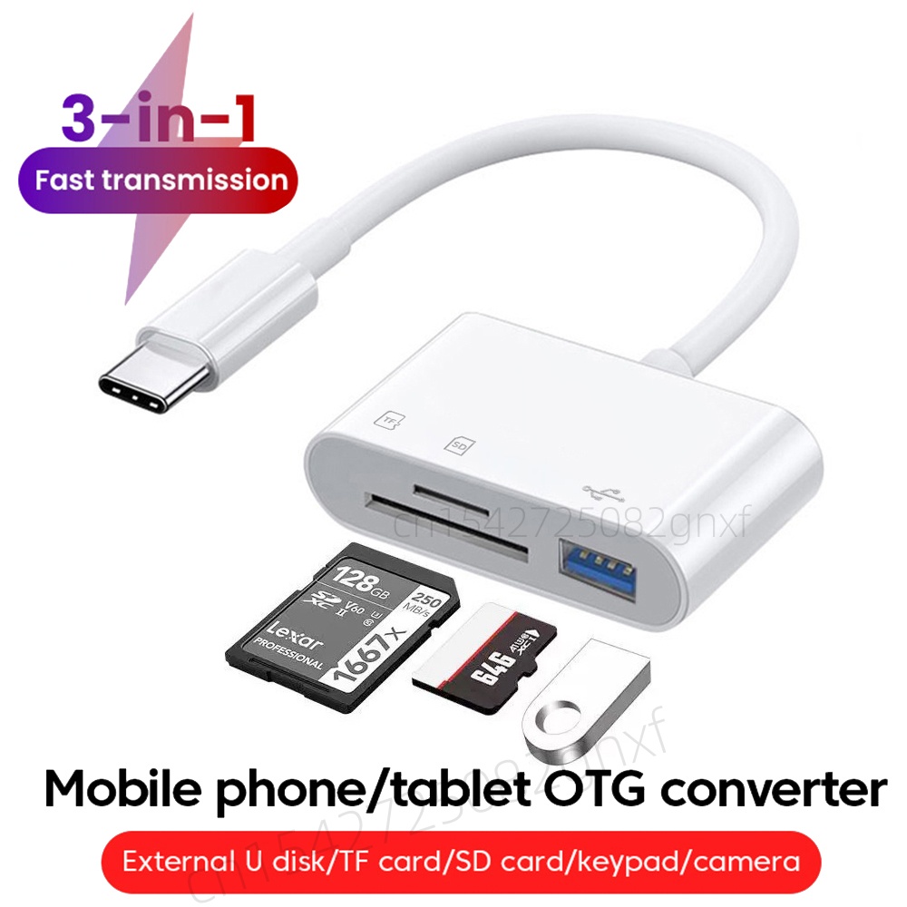 3 in 1 Type C OTG Card Reader  - Laptop Accessories For Programmers 리뷰 및 가격