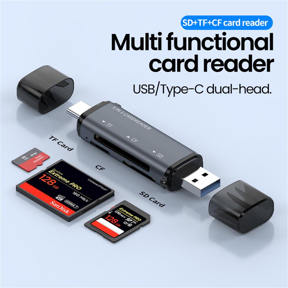 5 IN 1 USB Card Reader Type C  - Laptop Accessories For Programmers 리뷰 및 가격