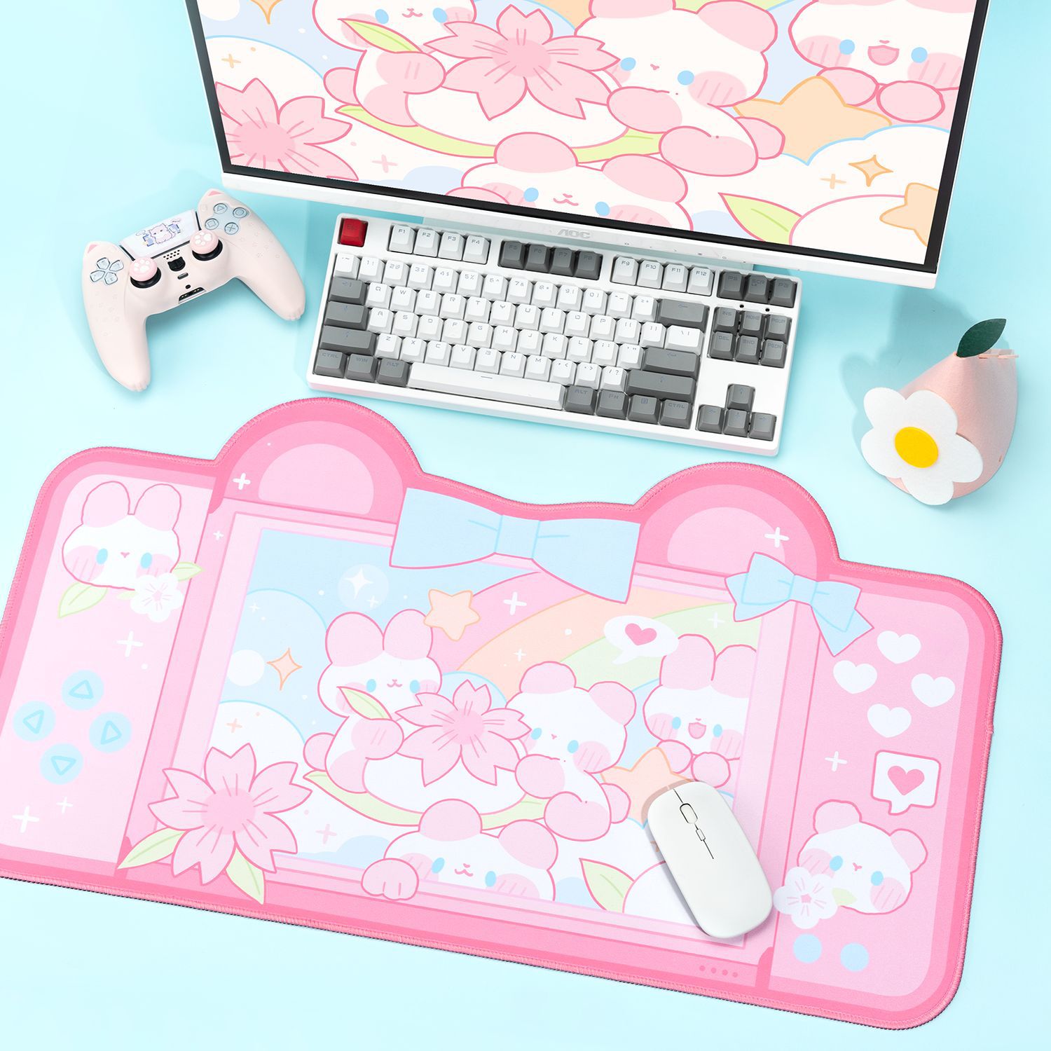 Extra Large Kawaii Gaming Mous - Laptop Accessories Pink 리뷰 및 가격