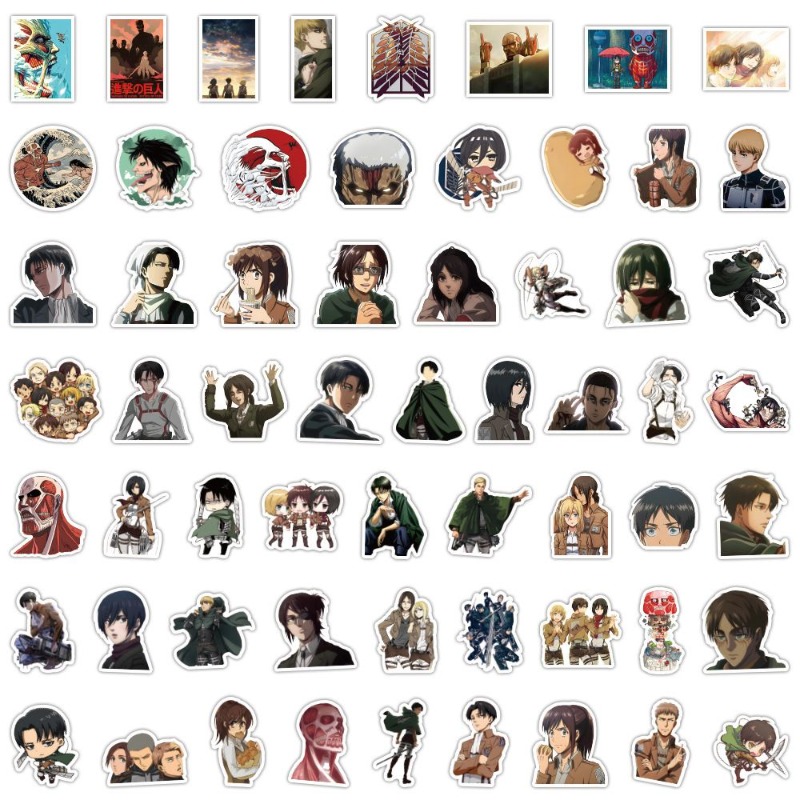 60Pcs Attack on Titan Anime St - Laptop Accessories Diy 리뷰 및 가격