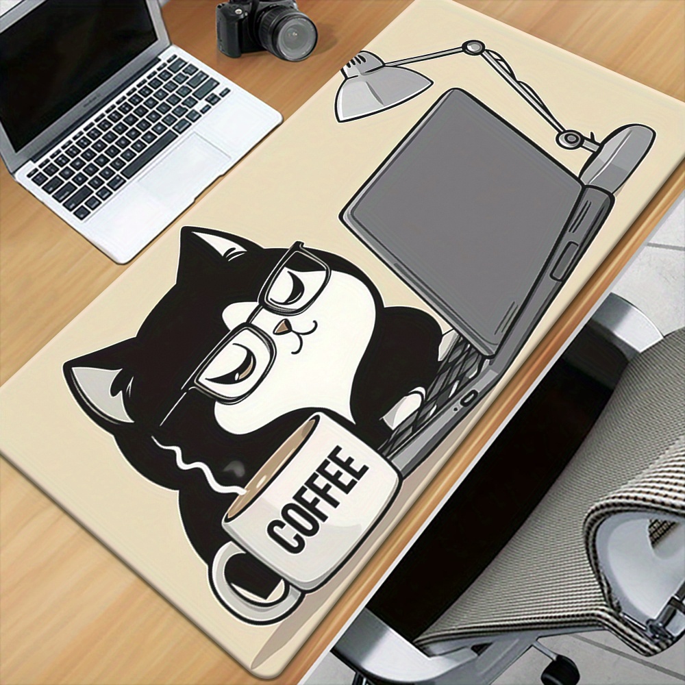 Cute Coffee Cat Working On Lap - Laptop Accessories Officeworks 리뷰 및 가격