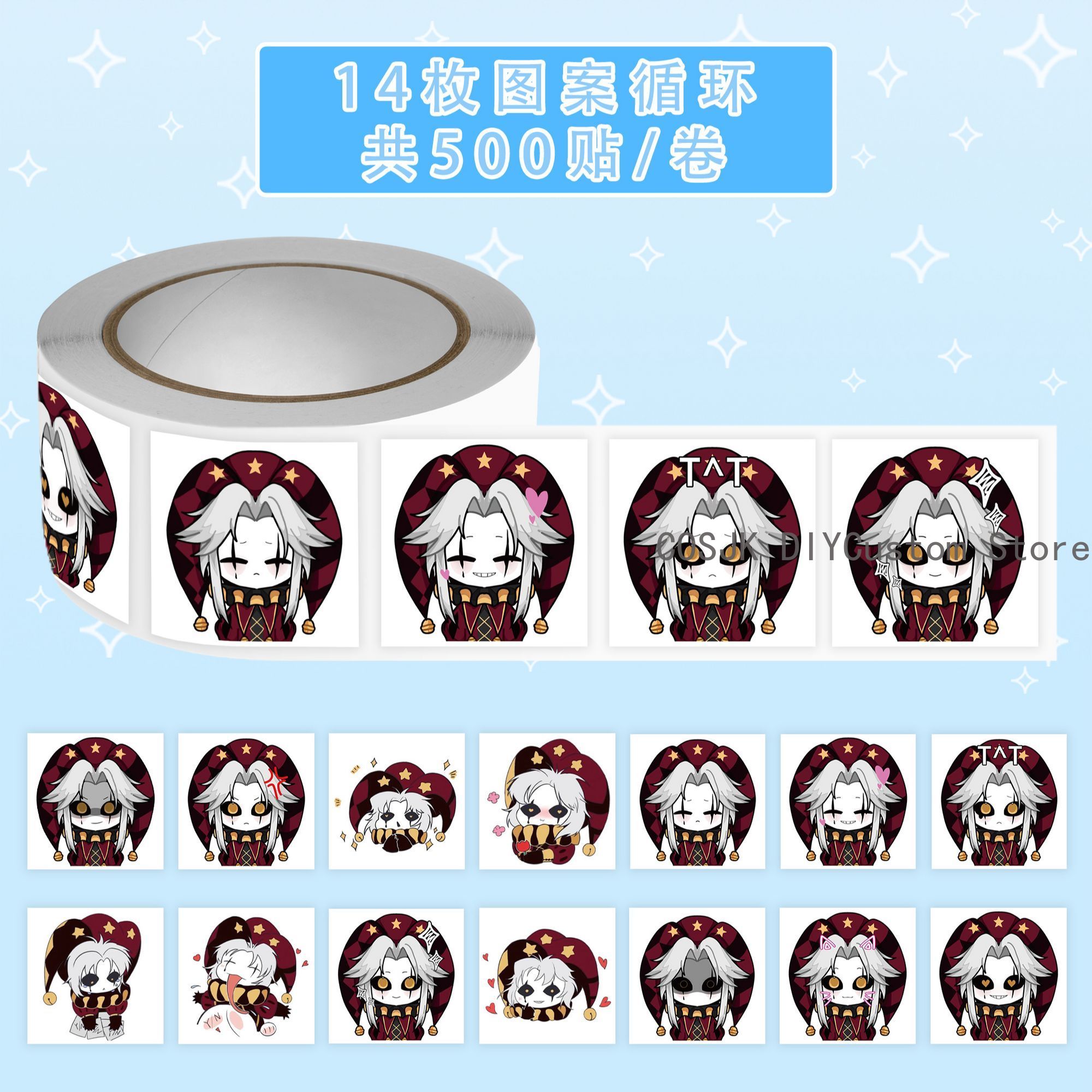 500Pc/Roll Anime Pierrot The F - Laptop Accessories Diy 리뷰 및 가격