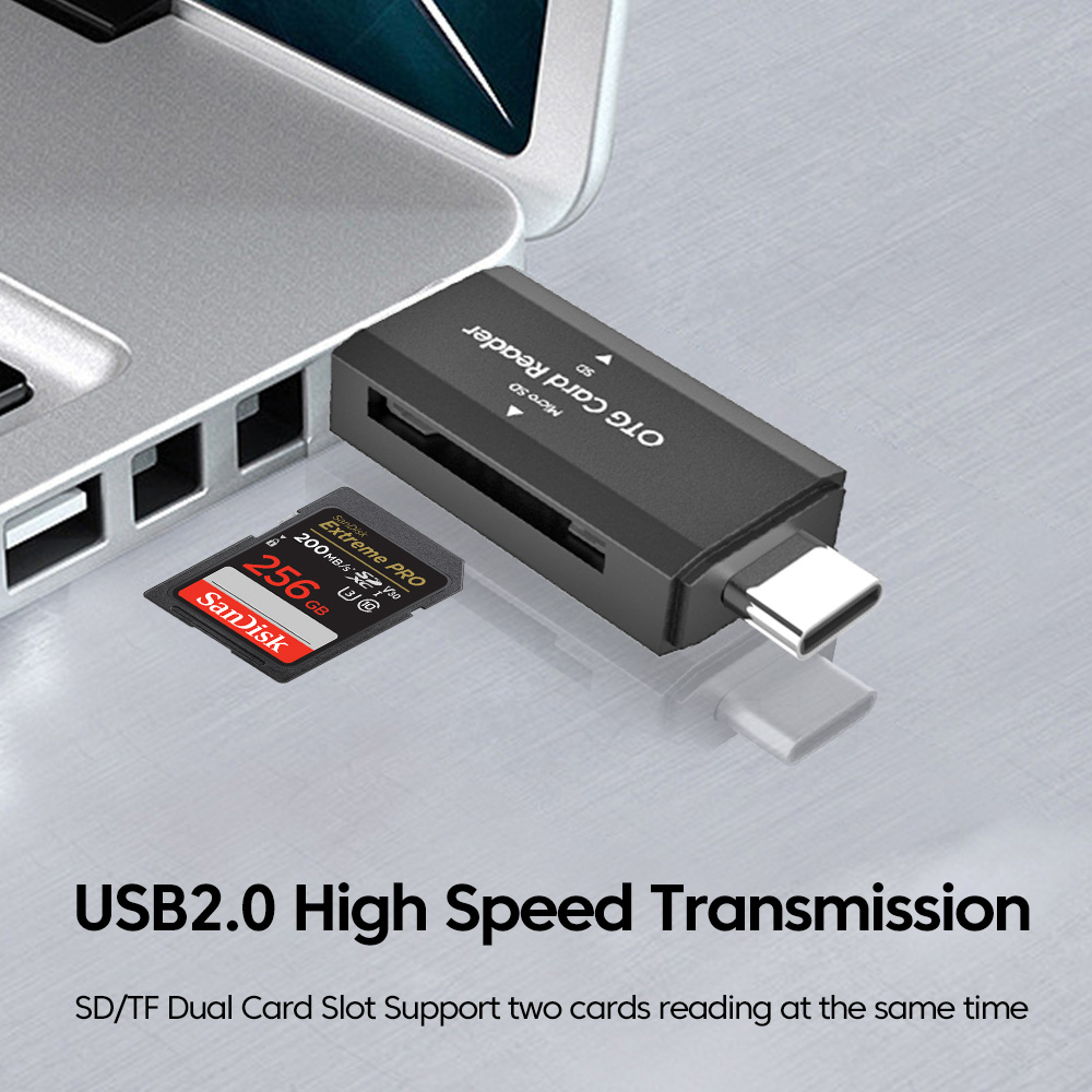 2 in 1 Type C SD TF Card Reade - Laptop Accessories For Programmers 리뷰 및 가격