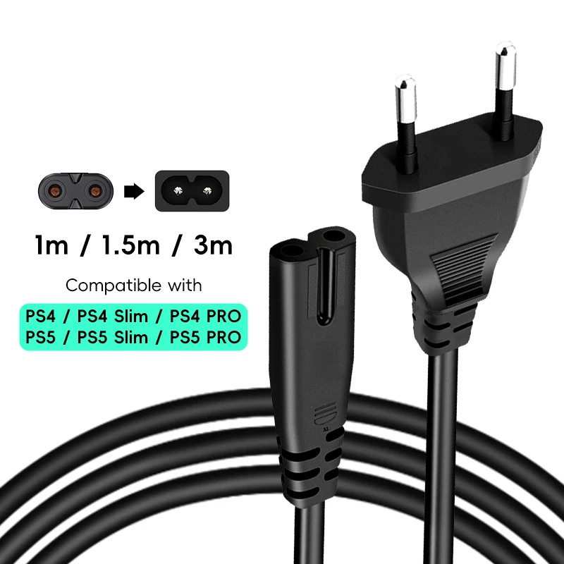 AC Power Supply Cable EU Plug  - Xbox Laptop Accessories 리뷰 및 가격