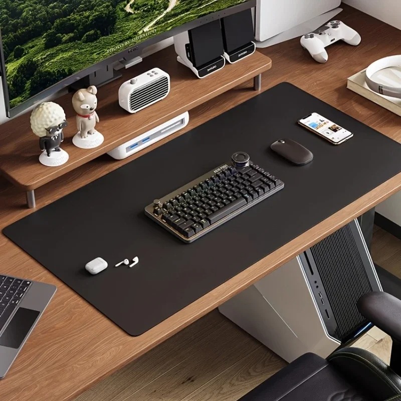 Pink Solid Color Leather Desk  - Laptop Accessories Pink 리뷰 및 가격